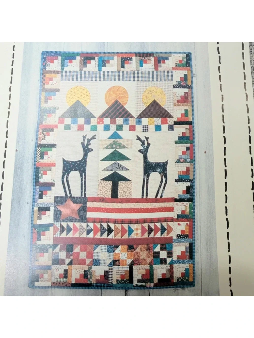 Country Threads Reindeer Moon #192 Primitive Folk Art Christmas Quilt Pattern